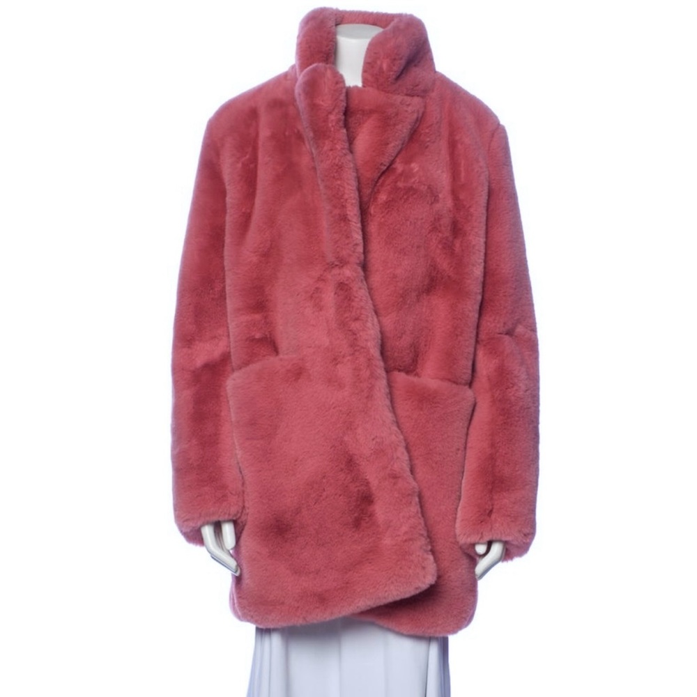 Apparis Pink Faux Fur Coat